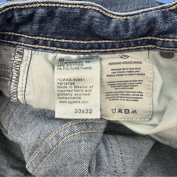 AG Adrianna Goldschmidt Graduate Tailored Leg Blue Jeans Size 33x30 - Picture 8 of 8